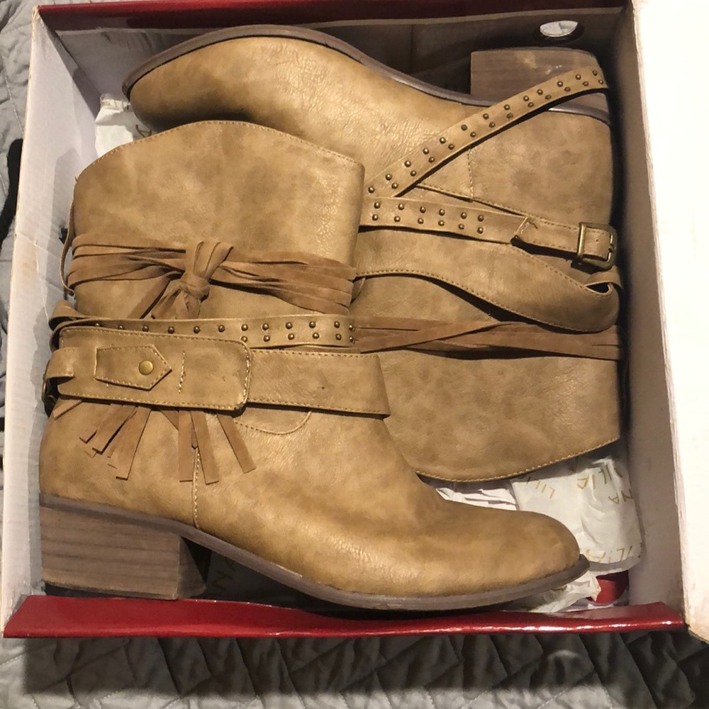 Liliana strappy cowboy booties